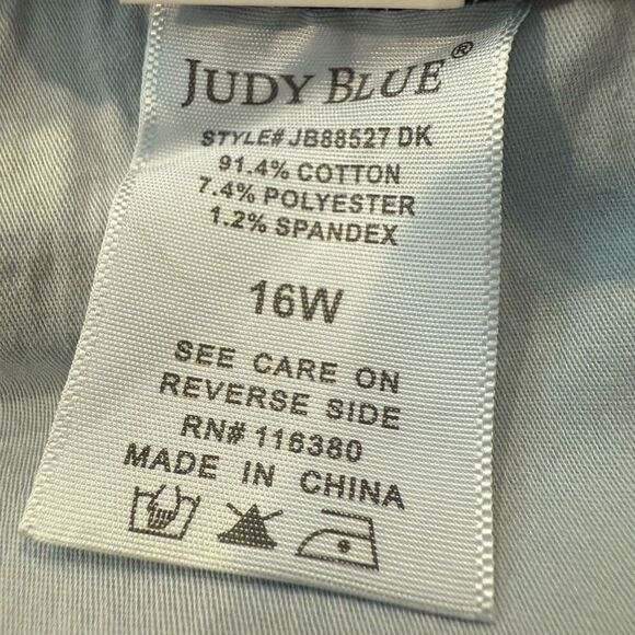 NWT Judy Blue Skinny Fit Tummy Control Top Raw Hem Jeans Size 16W - Picture 7 of 8